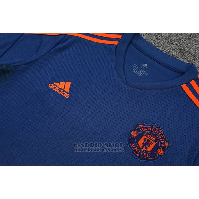 Chandal del Manchester United Manga Corta 2022-2023 Azul - Pantalon Corto